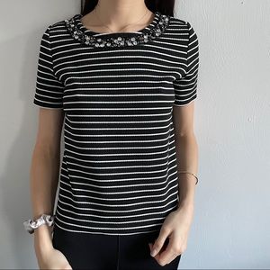 Pearl round neck top